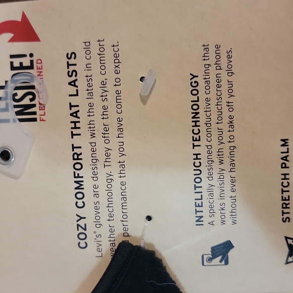 Levi's Fleece Lined Gloves(C19) - Picture 3 of 5